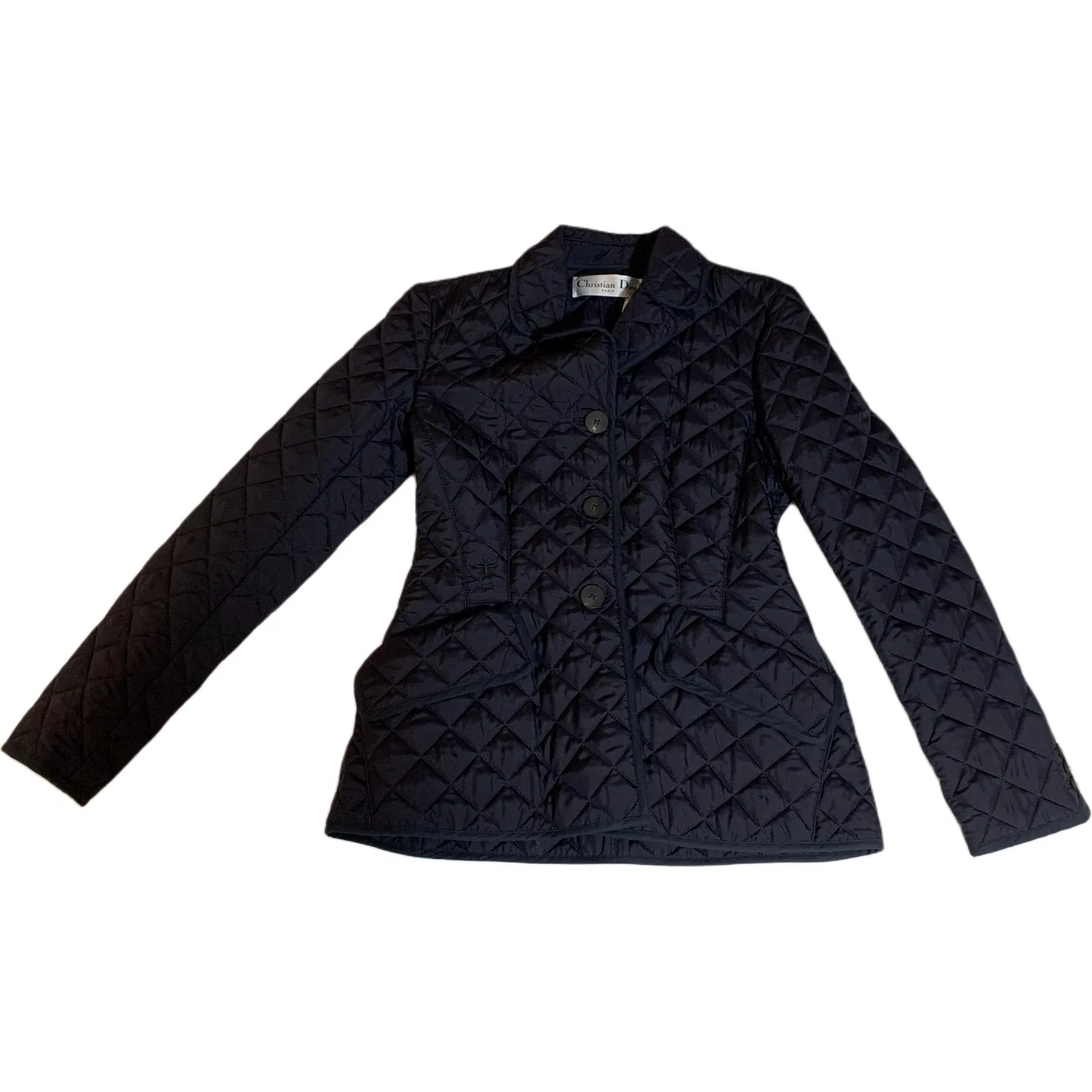 Пуховик женский с лацканами DIOR Black