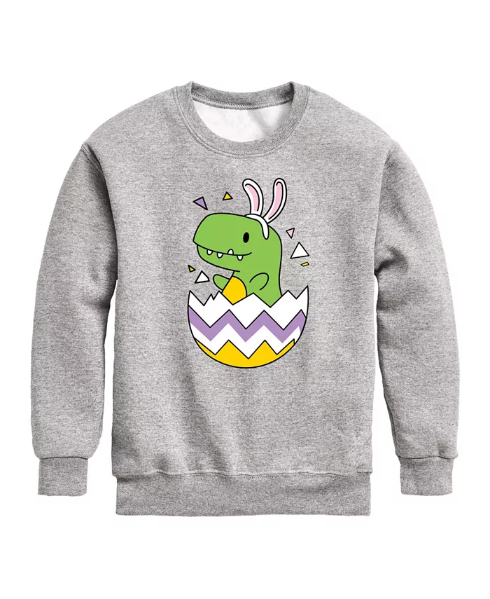 

Флисовая толстовка с принтом "Happy Easter Dino Egg" для мальчиков старшего возраста Hybrid, серый