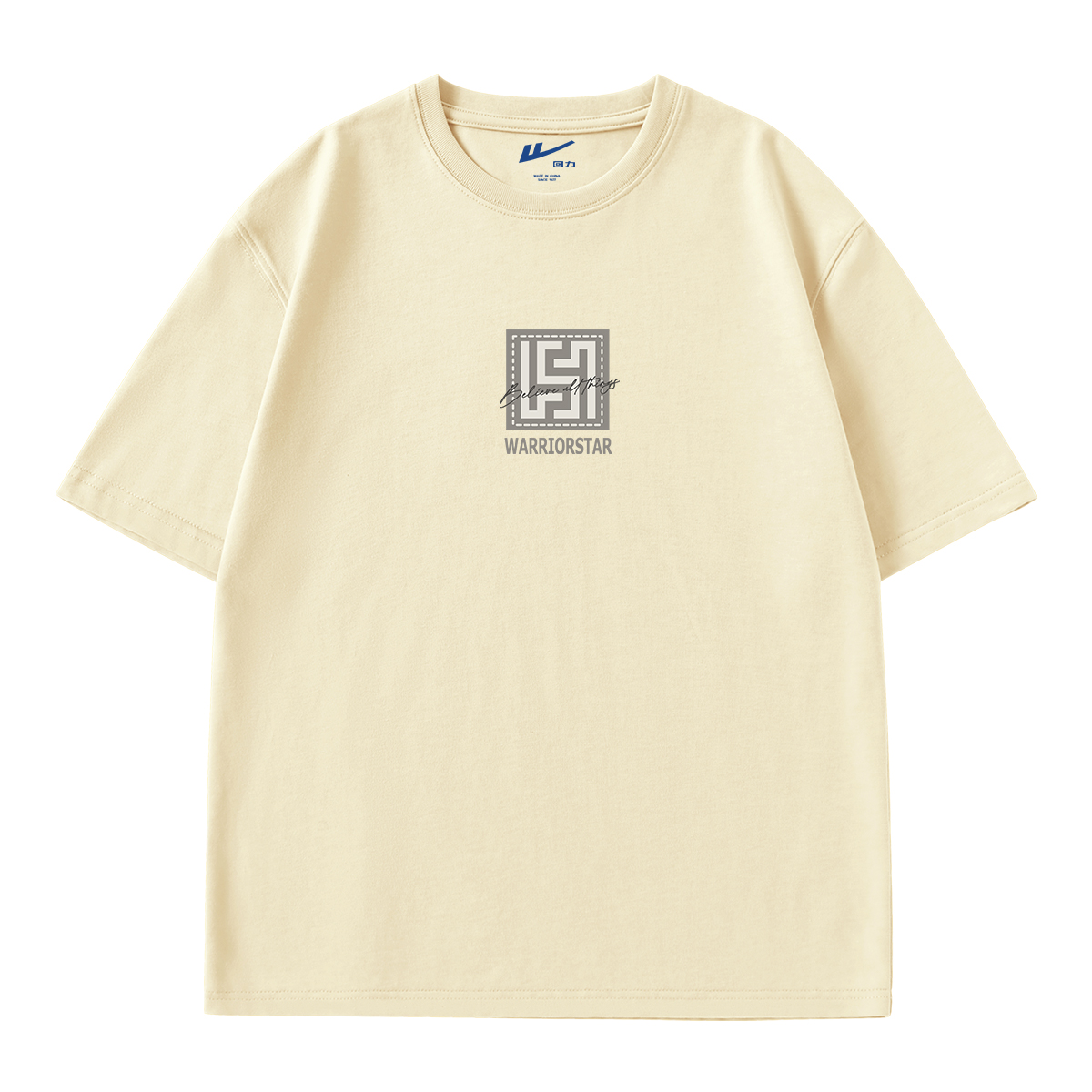 

Футболка мужская с круглым вырезом Moderate WARRIOR, светло-бежевый