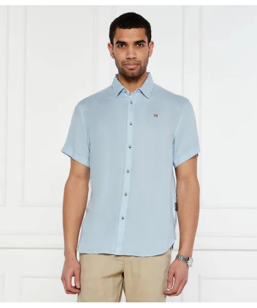 

Льняная рубашка Regular fit Napapijri, синий