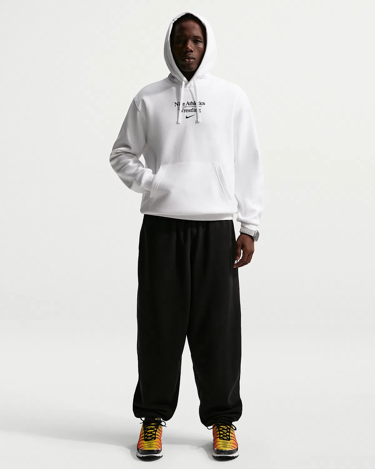Мужская толстовка с капюшоном Nike для борьбы, White — фото 4