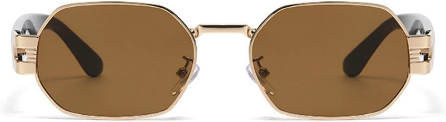 

Солнцезащитные очки Willochra 90-х годов в форме шестиугольника для женщин и мужчин, в форме многоугольника и квадрата, с защитой UV400, металлической оправой, черные, C3