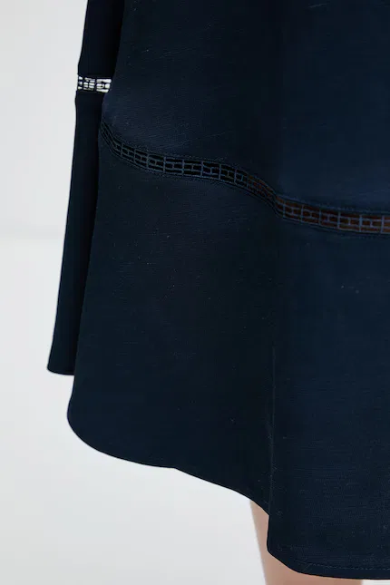 Юбка трапеция из вискозы Tommy Hilfiger, синий — фото 4