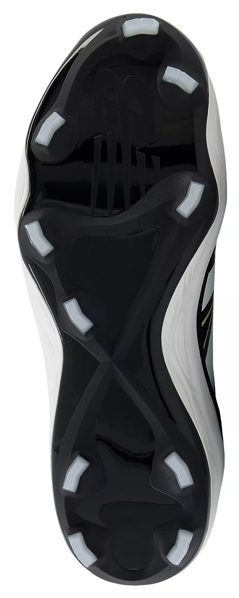 Мужские литые бейсбольные бутсы New Balance Fresh Foam X 3000 V7, черный/белый — фото 2