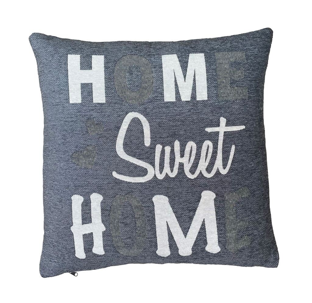 

Чехол на подушку, чехол на подушку HOME SWEET HOME серо-белый 45х45см Hossner