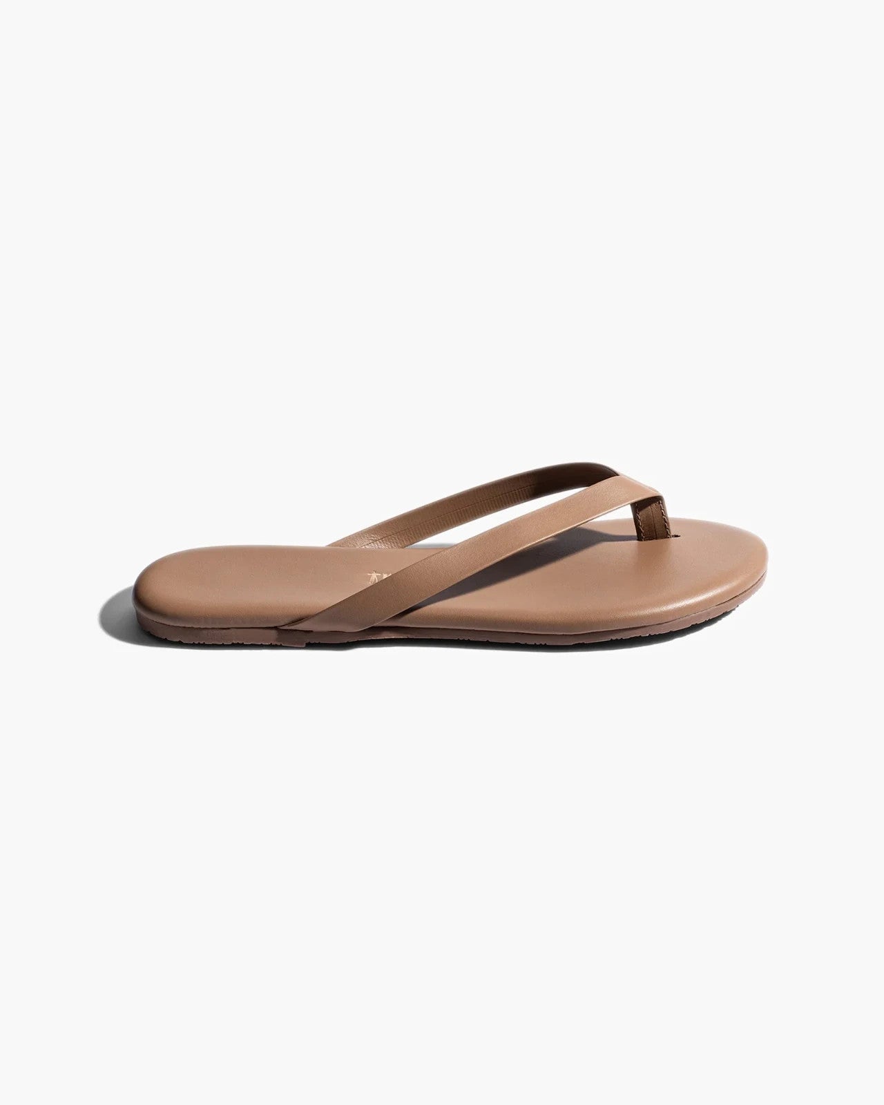 Tkees Boyfriend Flip Flop Women's  Beach Bum Leather Slip On Sandals VER653, коричневый — фото 3