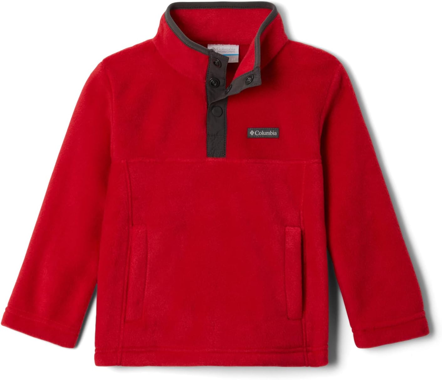 

Columbia unisex-child Steens Mtn 1/4 Snap Fleece Pull-over, Mountain Red