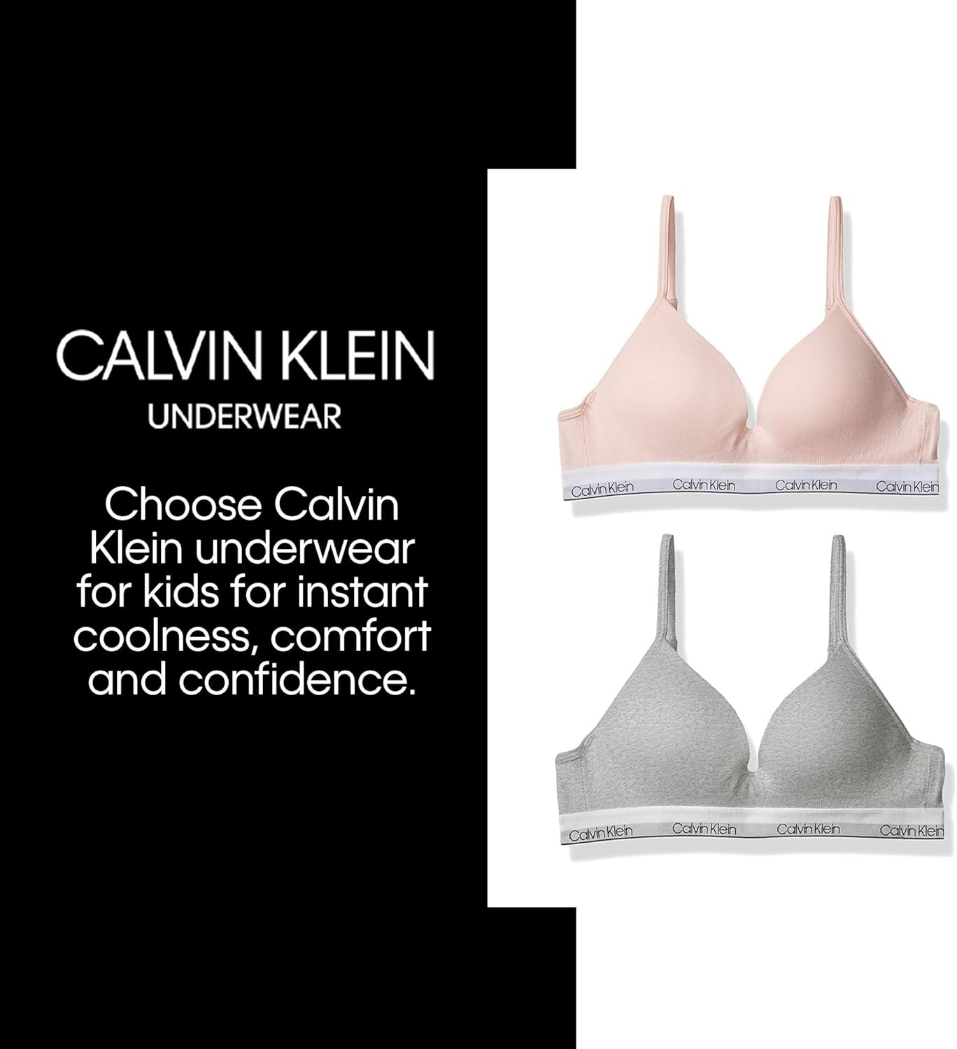 Большой бесшовный гибридный бюстгальтер Calvin Klein для девочек, Crystal Pink — фото 4