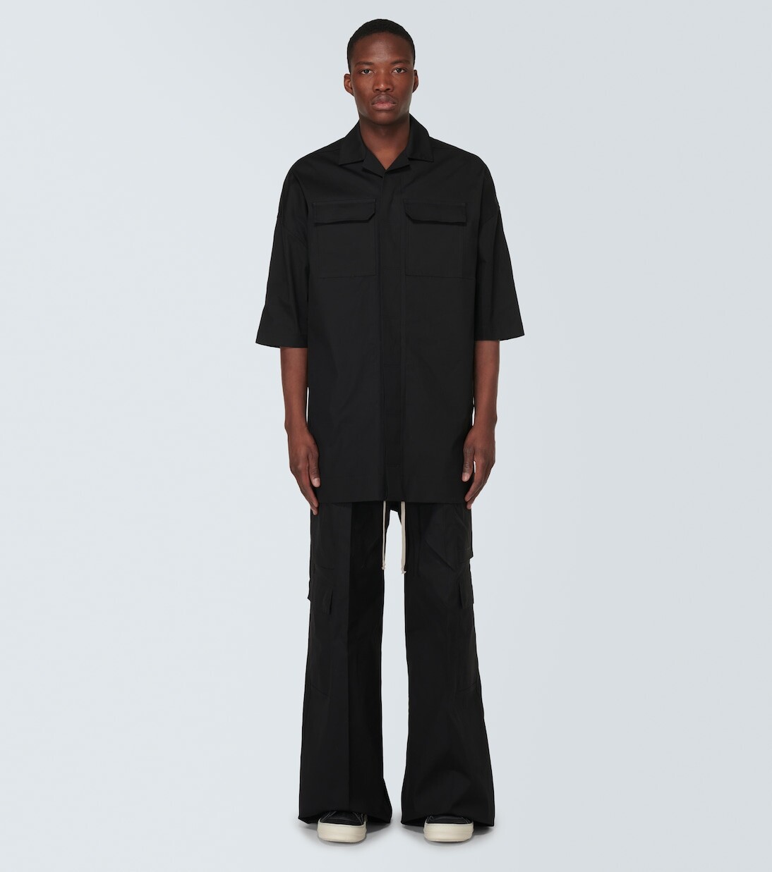 Рубашка magnum tommy из поплина с добавлением хлопка Rick Owens, черный — фото 2