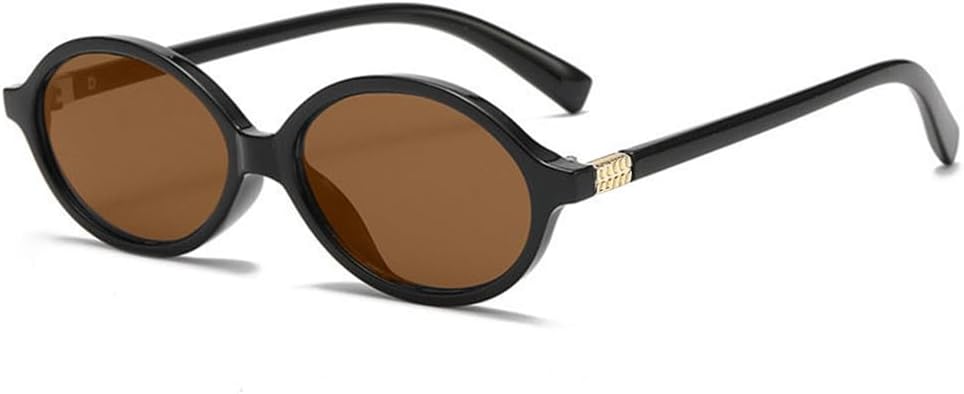 

Ретро овальные солнцезащитные очки для женщин, модные солнцезащитные очки, стильные солнцезащитные очки в винтажном стиле, очки с защитой от ультрафиолета UV400 HEPTAGRAM 7, Black/Brown