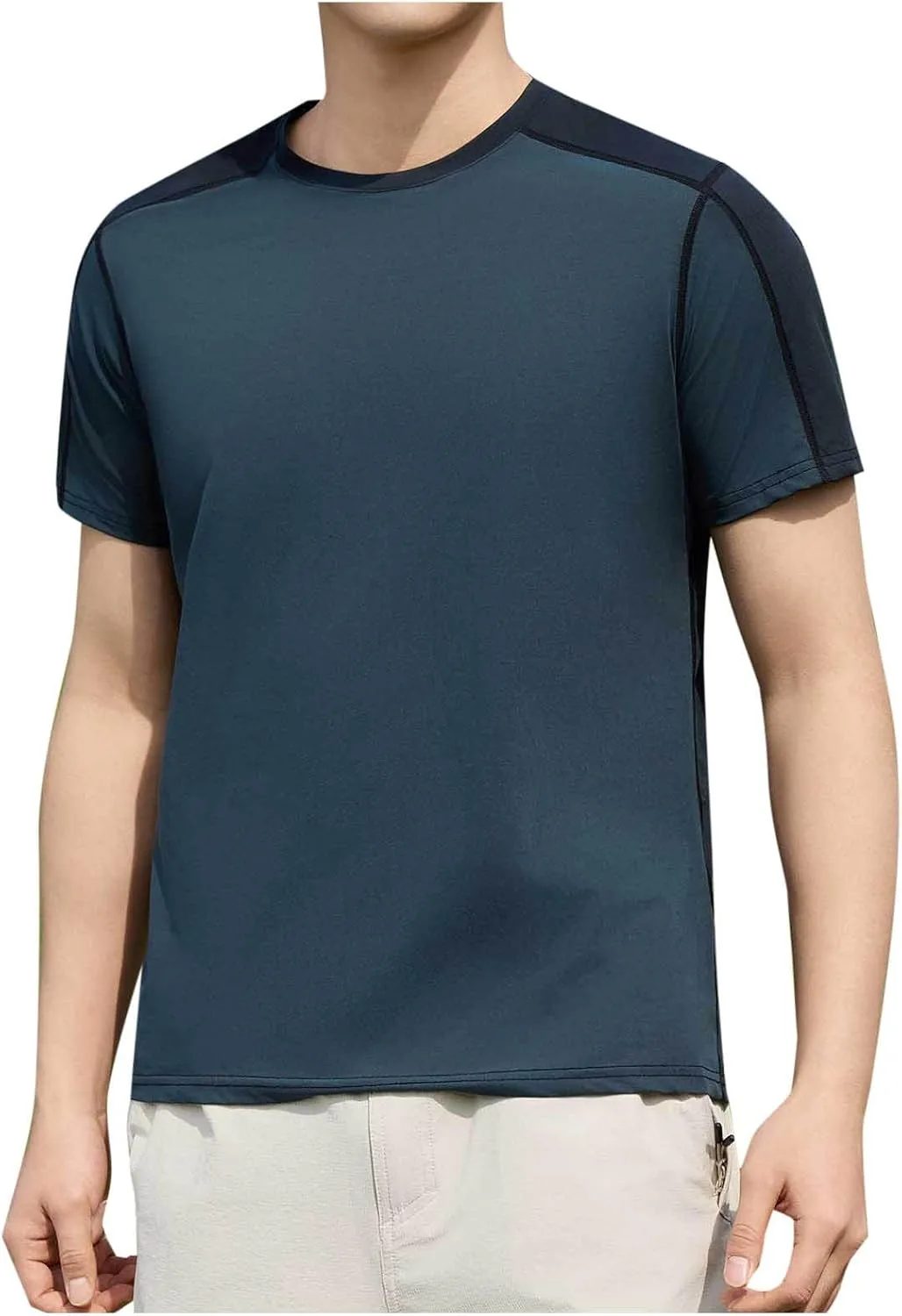 

Футболка Casual Solid-Color с круглым вырезом