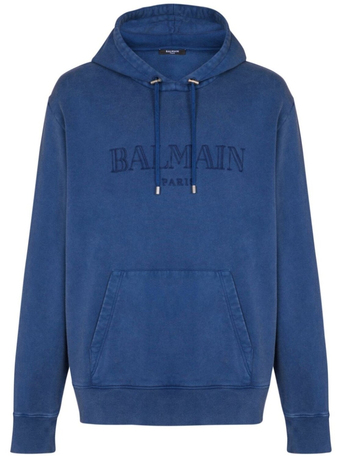 

Худи с вышитым логотипом Balmain, синий