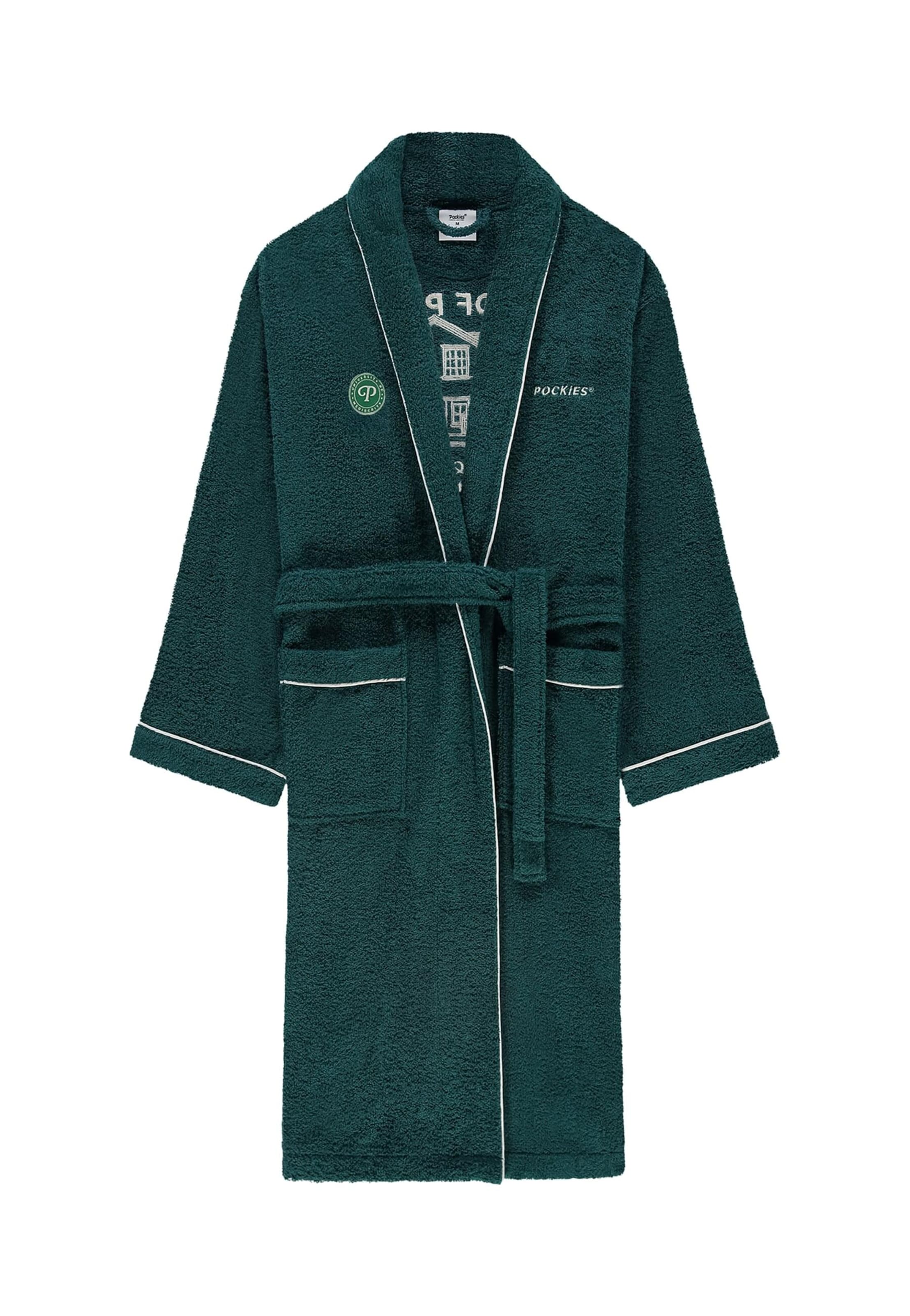 

Pockies Длинный халат в темно-зеленом цвете