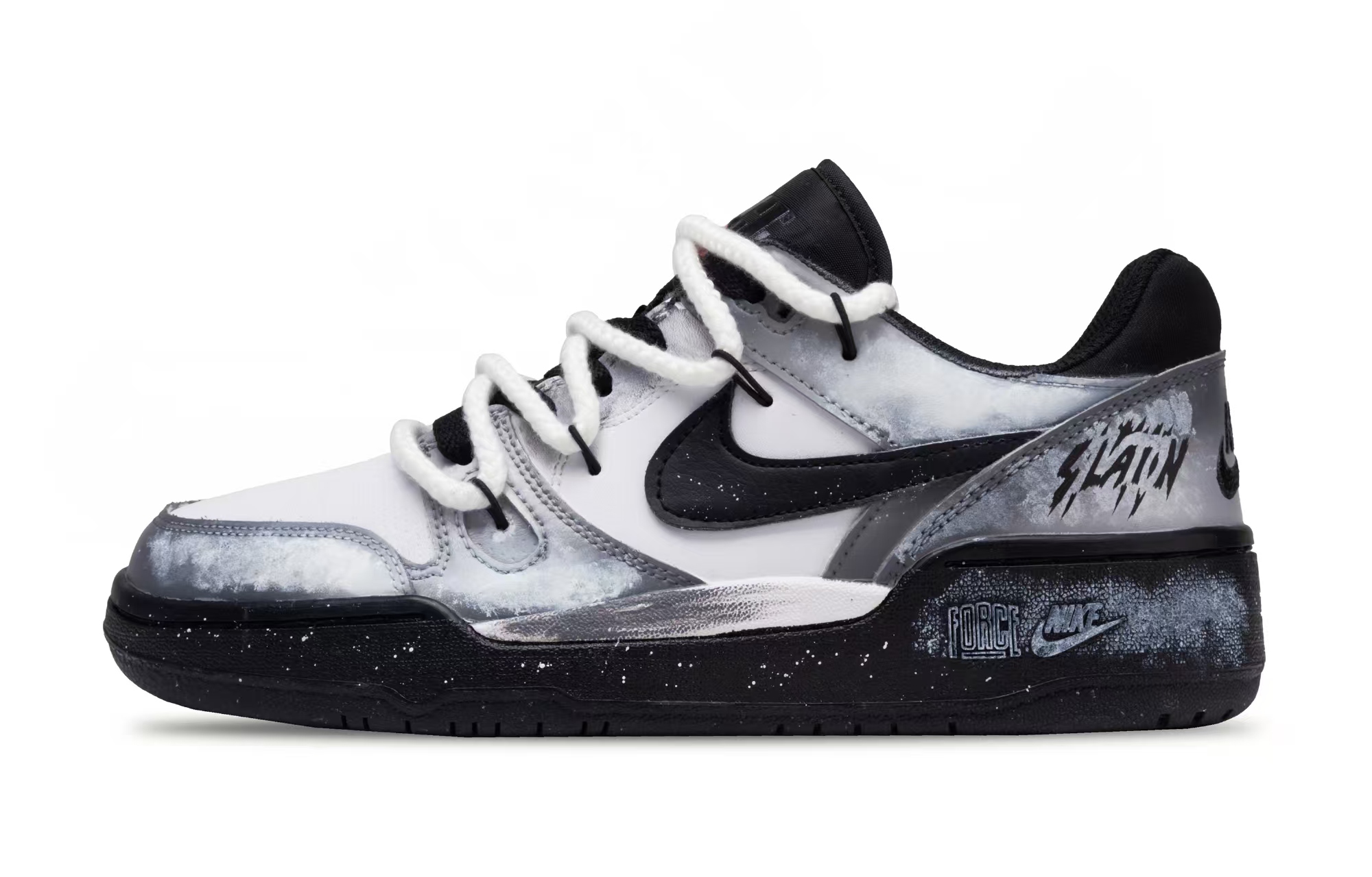 

Full Force Cloud Mist низкие кроссовки для скейтбординга мужские Nike, белый/черный