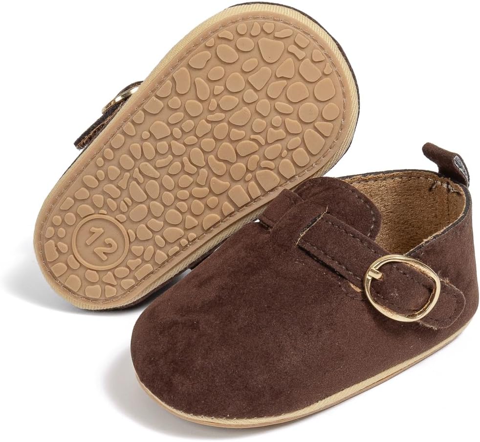 

Детские универсальные теплые зимние ботинки для новорожденных, кожаные, с мехом, на шнуровке, с противоскользящей резиновой подошвой, первые шаги, зимние башмачки для малышей Zoolar, A1 Coffee