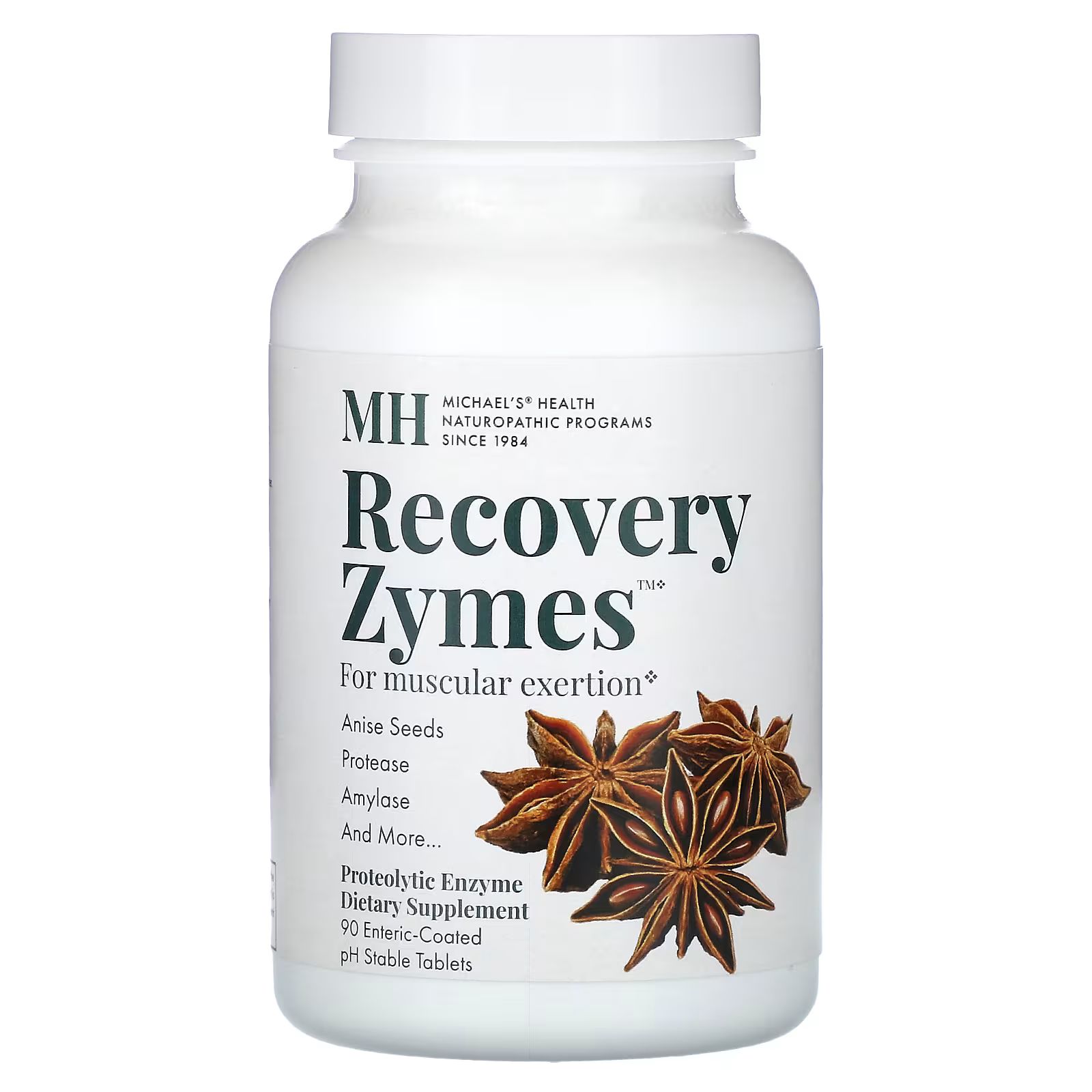 

Recovery Zymes, 90 pH-стабильных таблеток в кишечнорастворимой оболочке Michael'S Naturopathic