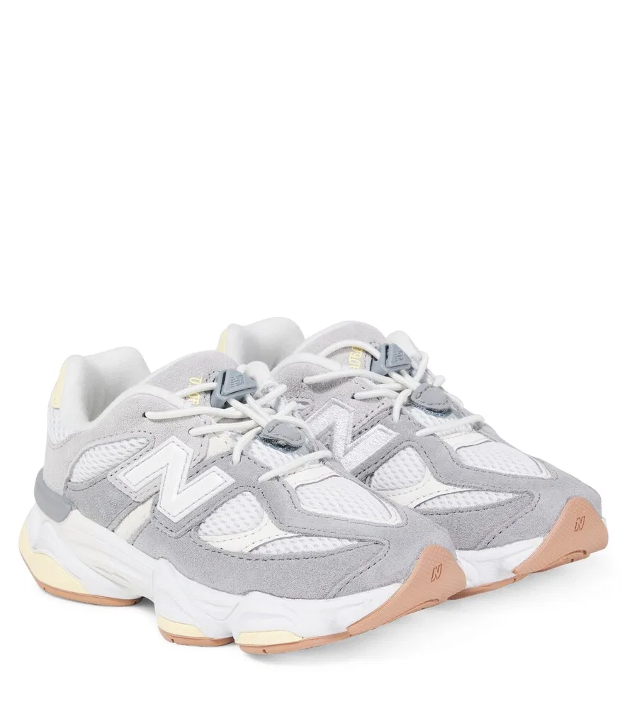 9060 Детские кроссовки из кожи и замши New Balance Kids, серый