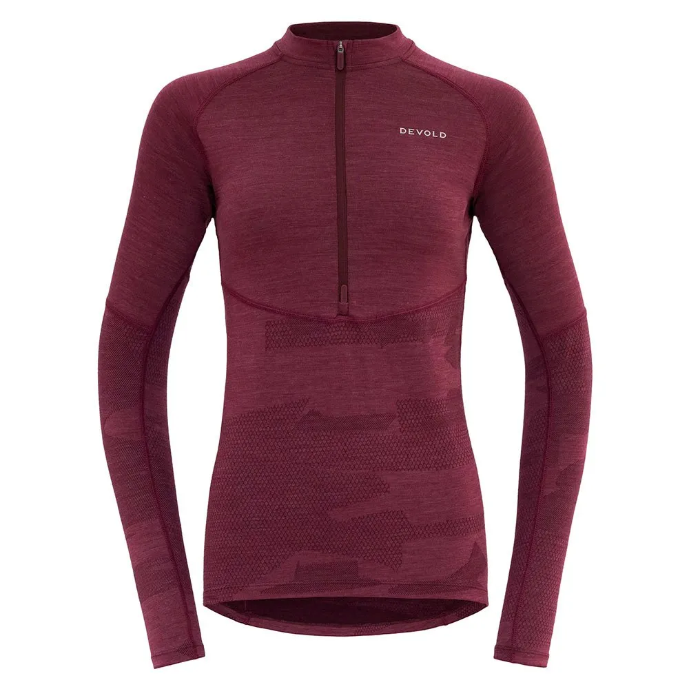 

Футболка DEVOLD OF NORWAY Standal Merino half zip long sleeve, красный