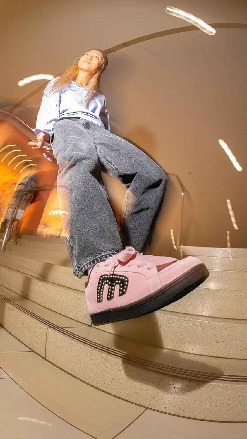 Кроссовки для скейтбординга Etnies Kingpin, цвет Pink/Black — фото 2