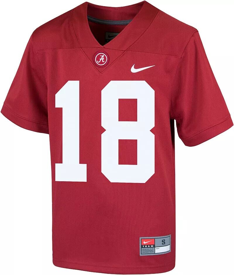 Футбольная Рубашка Nike Youth Alabama Crimson Tide # 18 Crimson Game — фото 2