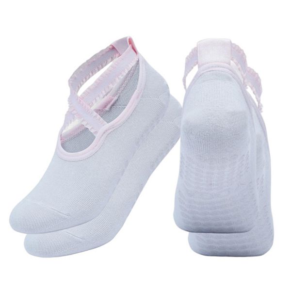 

Женские носки-чешки балетные 2 шт с перекрестными резинками и противоскользящей подошвой Anna-Kaci, Gray