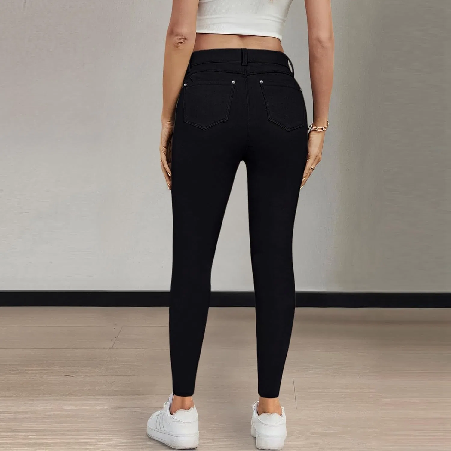 Джинсы скинни Women's High Waist Skinny Jeans, черный — фото 3