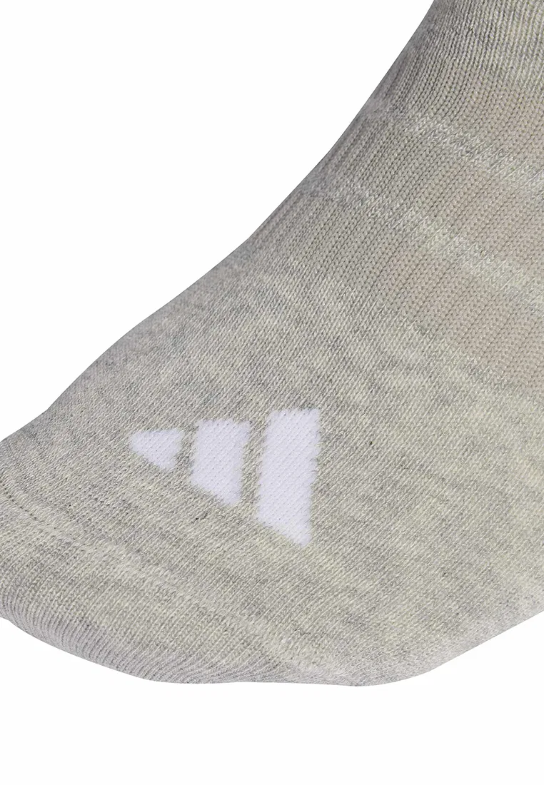 Носки женские повседневные низкие, 3 пары, тонкие и легкие Adidas, белый/черный/серый — фото 3