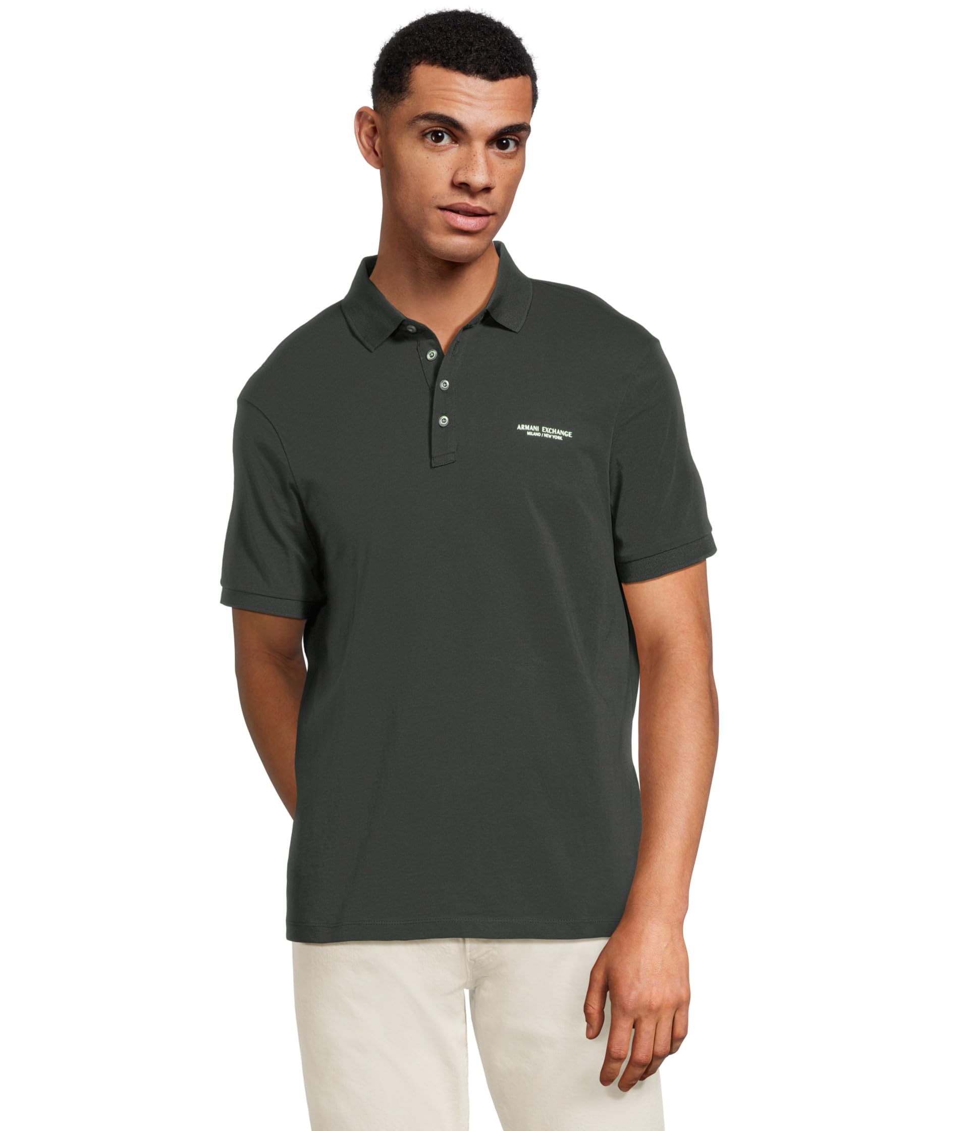 

Поло Armani Exchange Milano/Ny Logo Polo, цвет Jet Set
