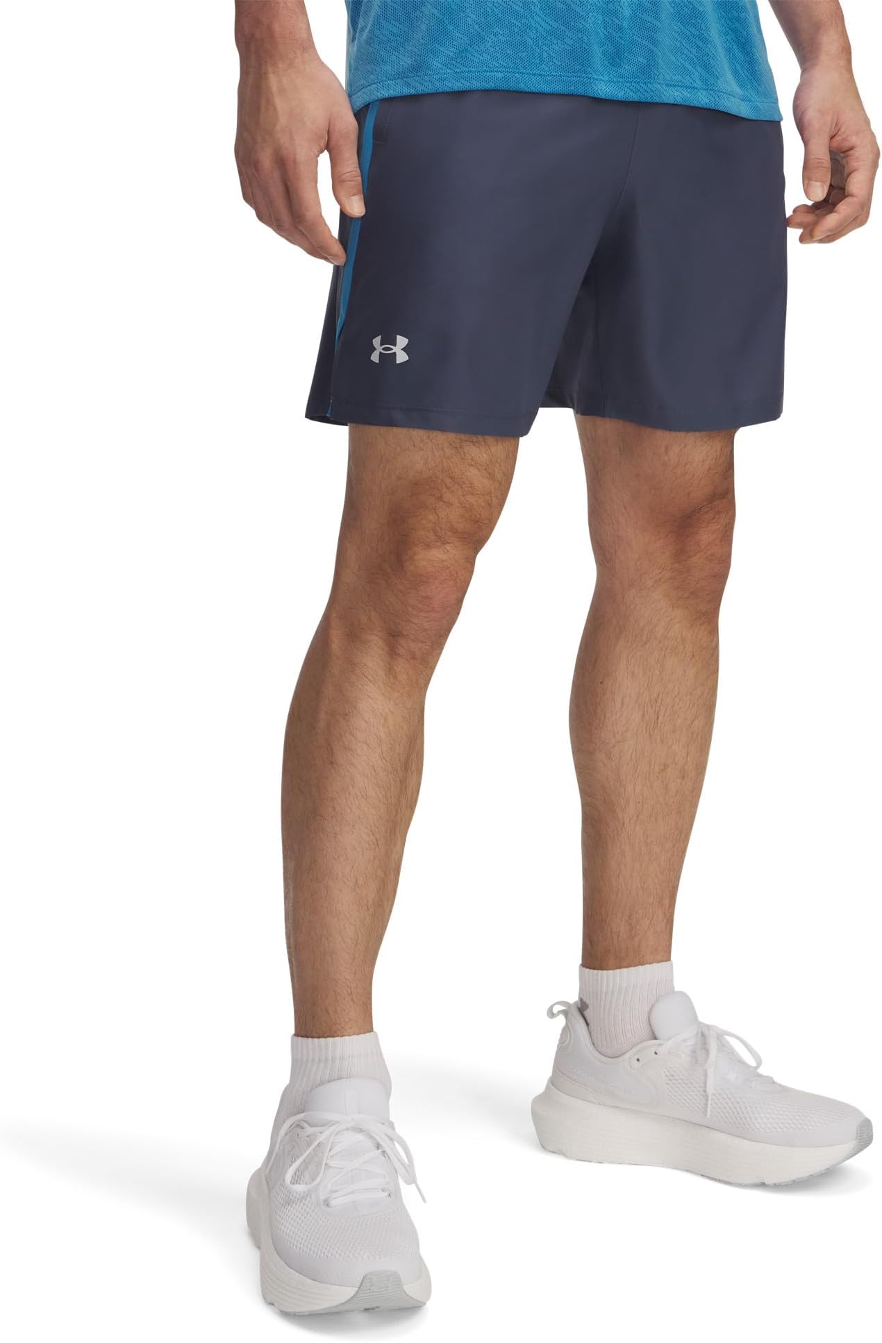 

Шорты Under Armour Launch Run 7 Inch Shorts, Downpour Gray/Ether Blue/ReflectiveSee Less