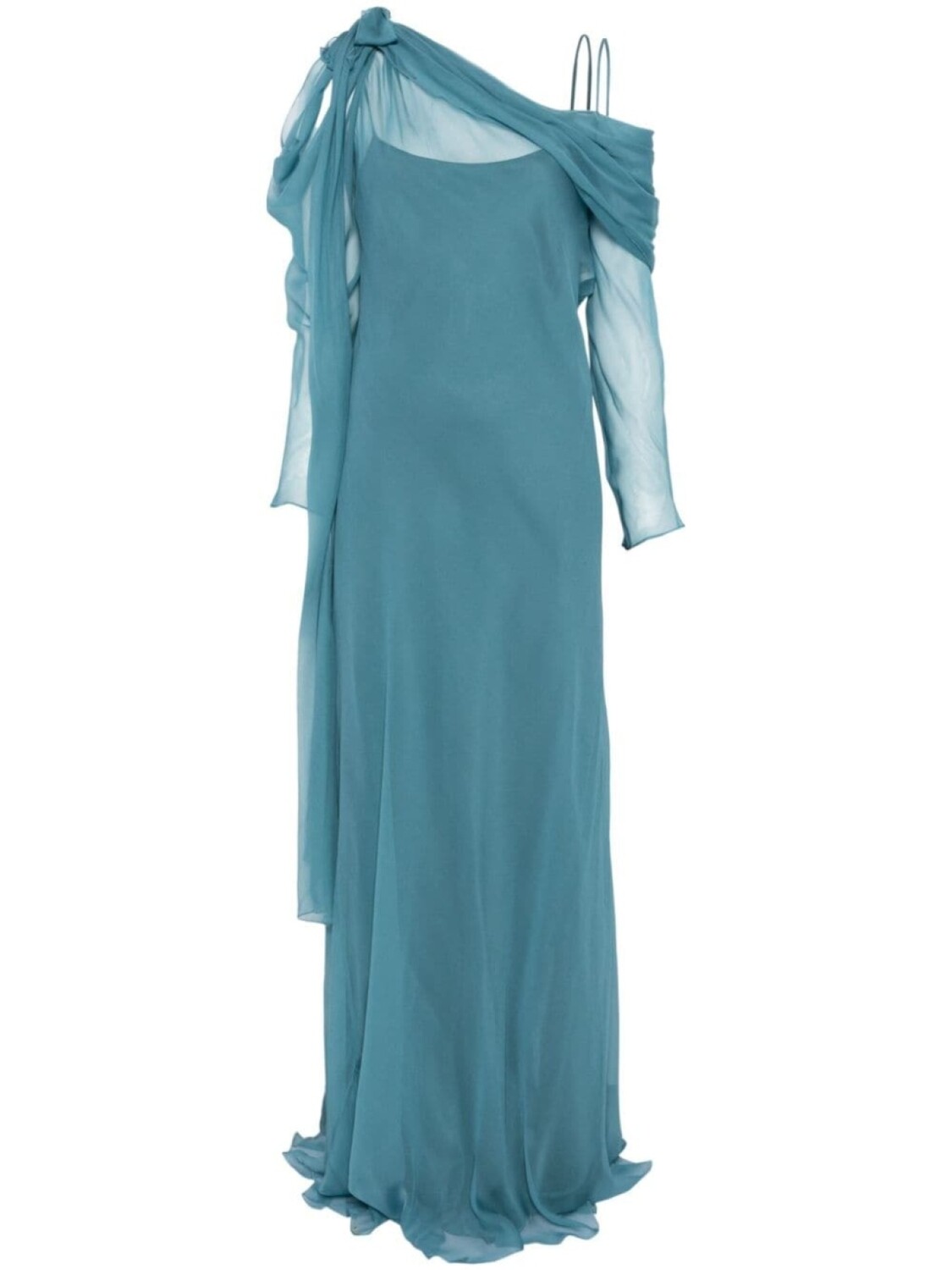 

Alberta Ferretti шифоновое платье макси, синий