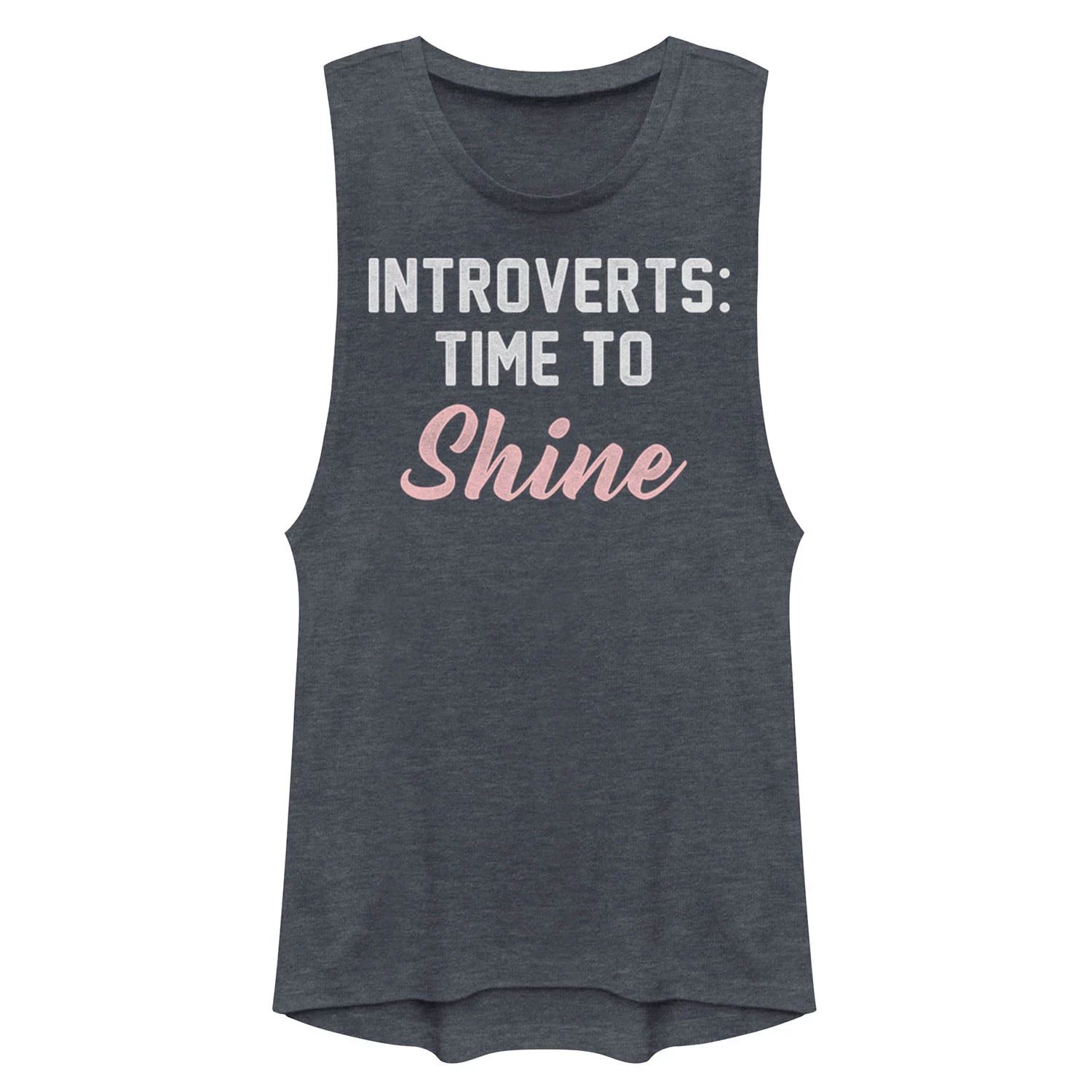 

Мускулистая футболка для юниоров «Introverts Time To Shine»