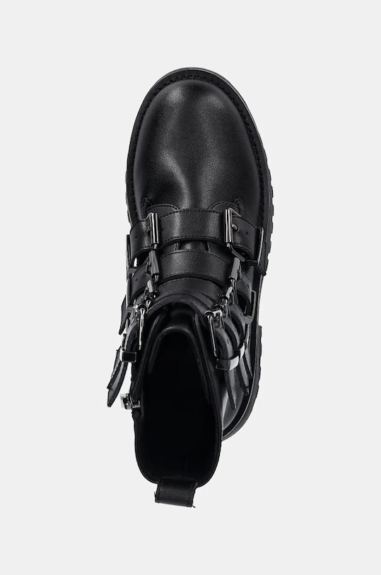Женские ботинки Steve Madden Workery Director кожаные с ремешками, черный — фото 4