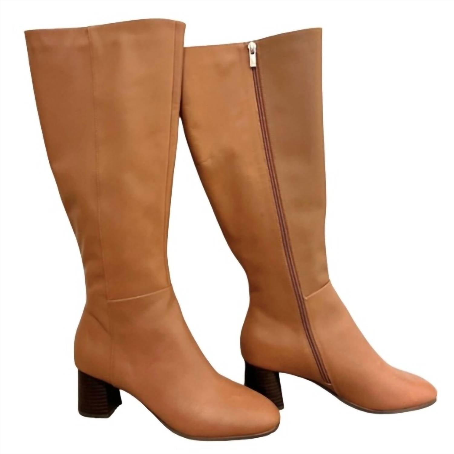 Женские высокие кожаные ботинки Racquel в цвете коньяк Joie, Cognac — фото 3