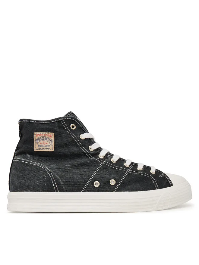 Polo Ralph Lauren Кроссовки Ayers Mid Sk Ltl 809P07628003 из черной ткани