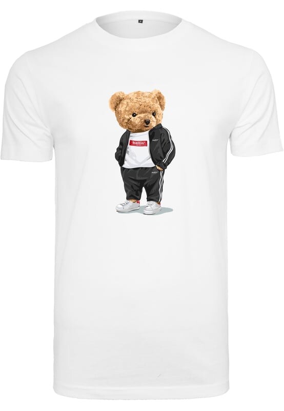 

Стандартное восточное время Футболка 2013 SS Bear Tracksuit Tee Ballin, белый