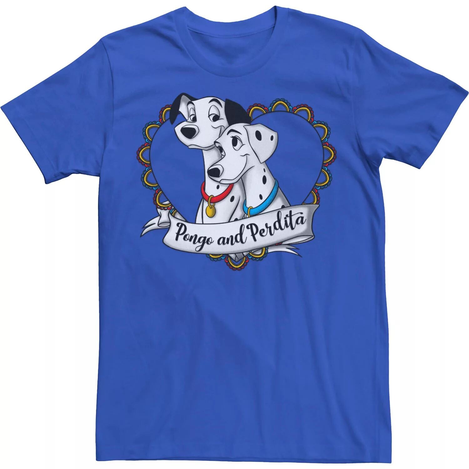 

Мужская футболка Disney 101 далматинец Pongo and Perdita с градиентным сердцем Licensed Character