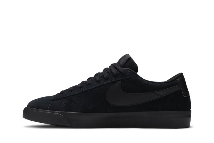 Кроссовки Nike Blazer Low LE 'Triple Black', черный — фото 3