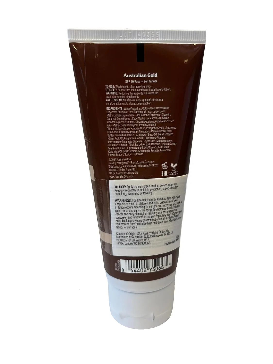 Солнцезащитный крем для лица SPF 50 с автозагаром от Australian Gold Australian Gold — фото 4