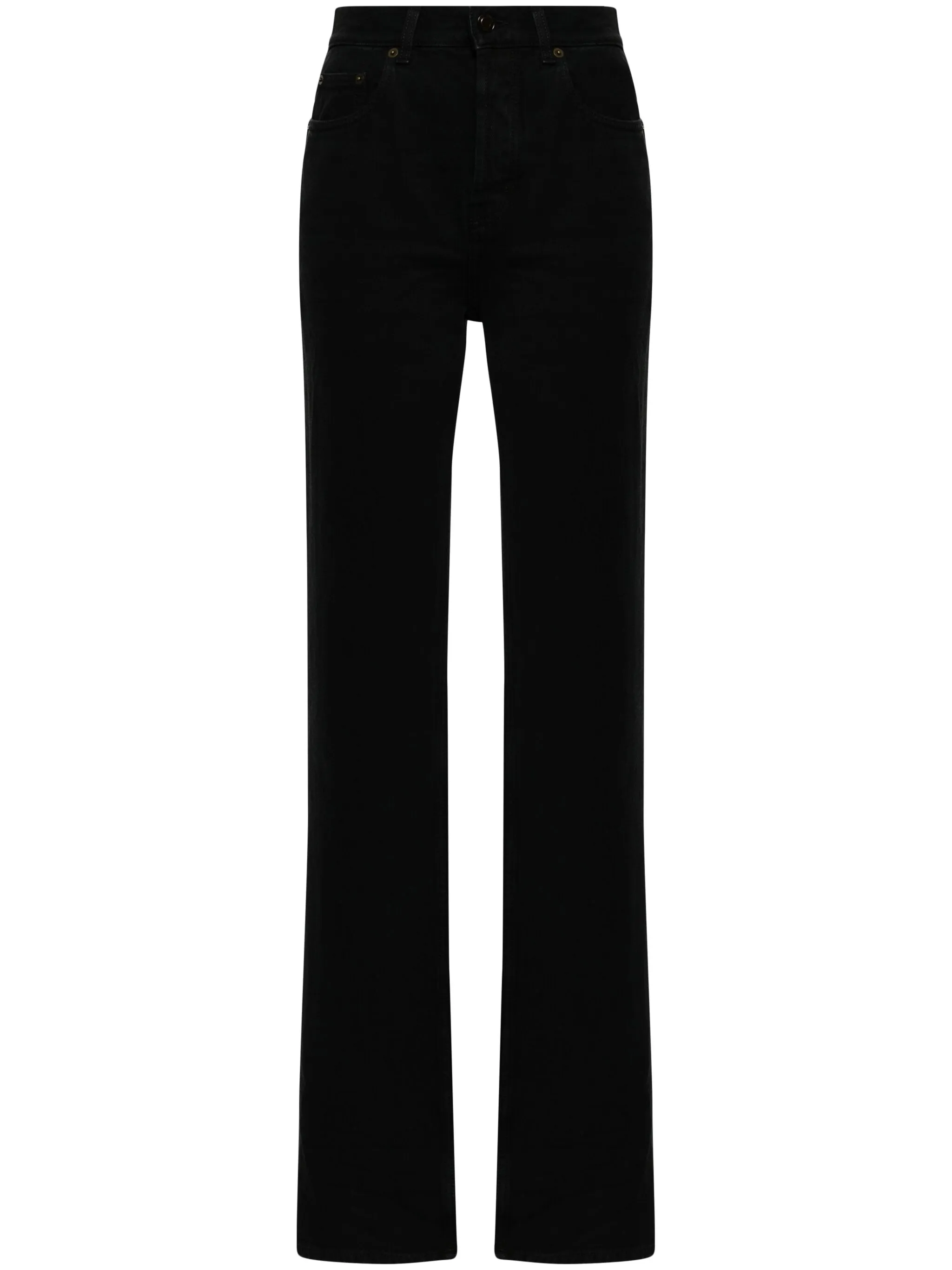 

Прямые джинсы с завышенной талией Saint Laurent, черный
