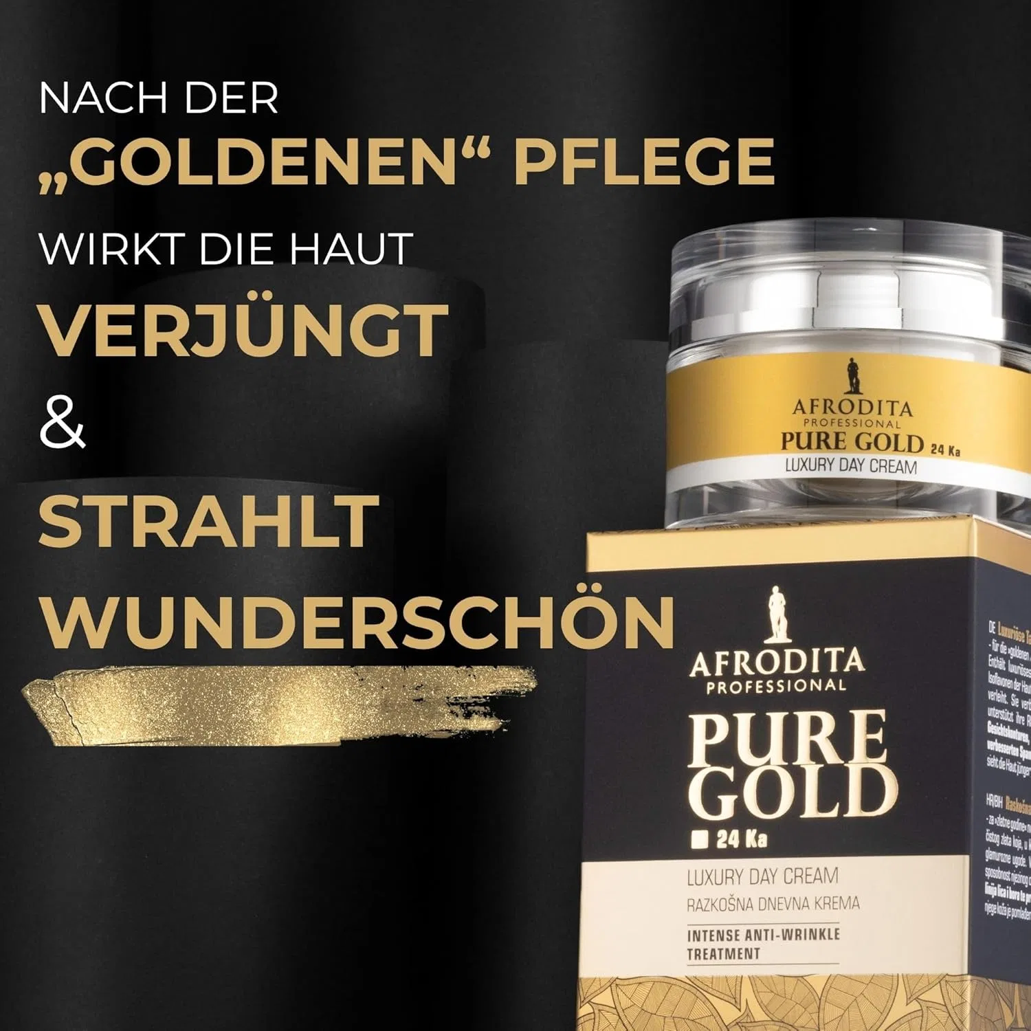 Крем для лица SPF AFRODITA PROFESSIONAL Роскошный дневной «Pure Gold 24K» от — фото 4