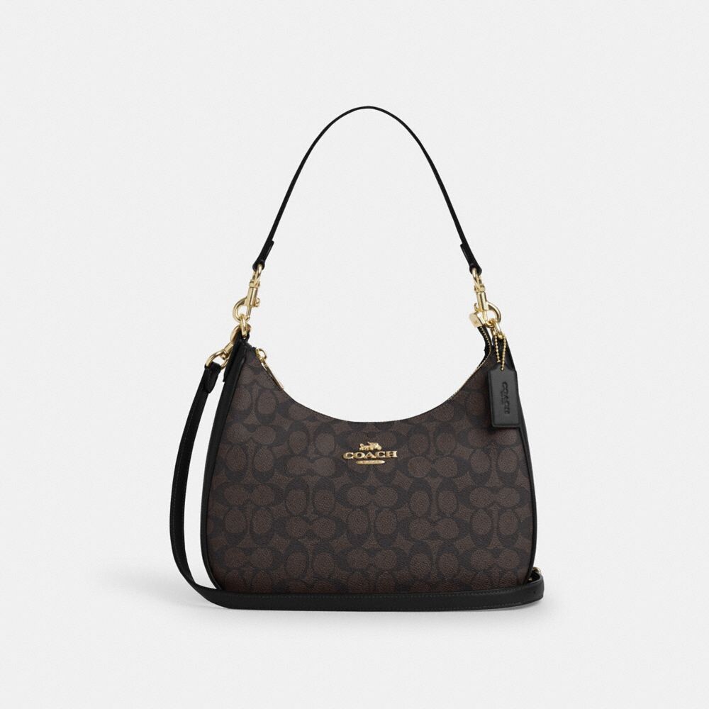 

Сумка-хобо Тери COACH, золотой/коричневый/черный