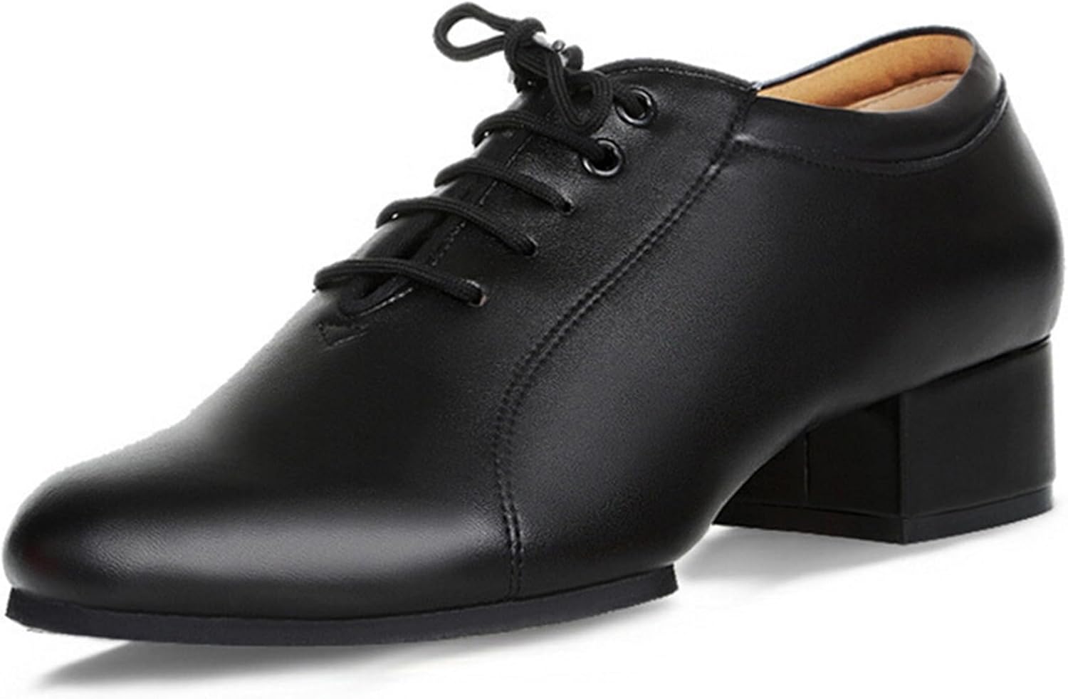 

Мужские бальные туфли, шнуровка, кожаные туфли для вальса, сальсы и латинских танцев для помещений, классические формальные современные сценические туфли Tangdao, черный