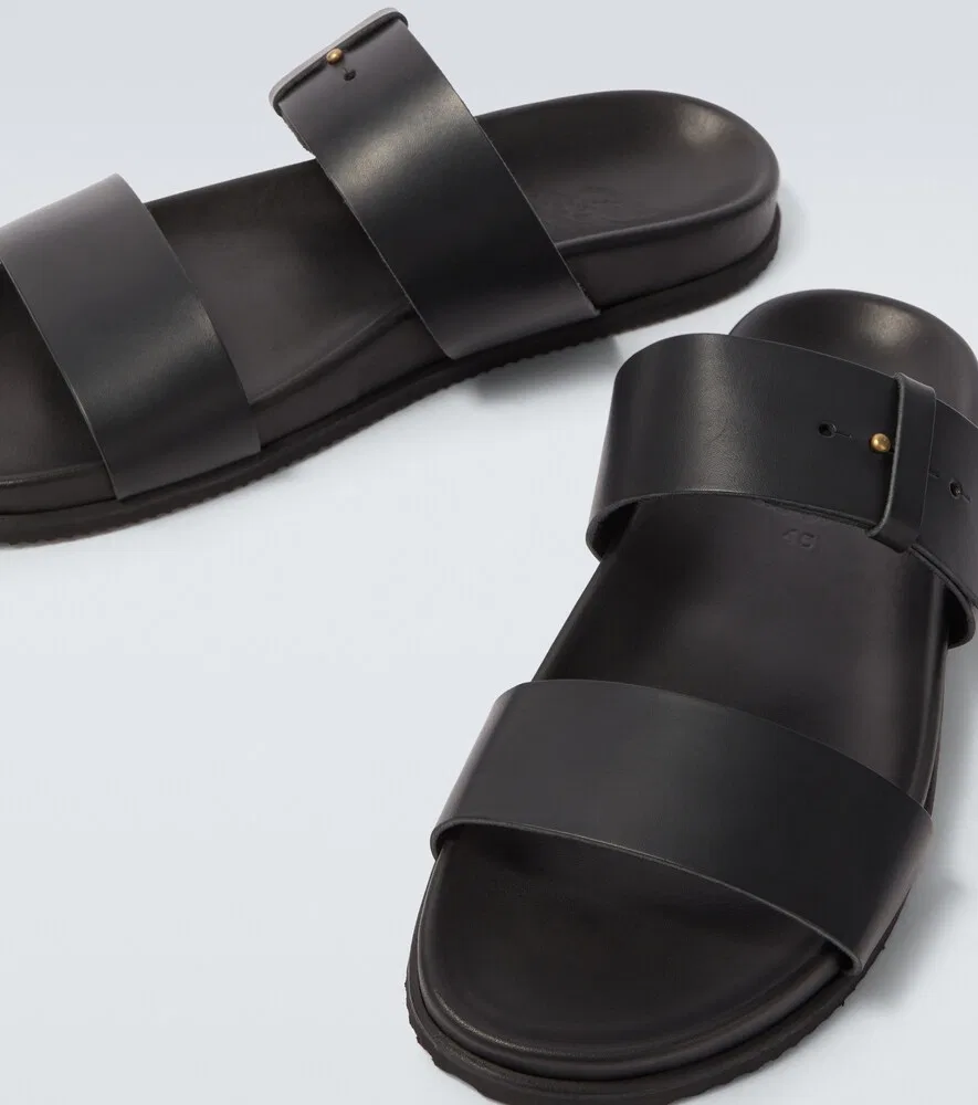 Кожаные сандалии «Кимон» Ancient Greek Sandals, черный — фото 3