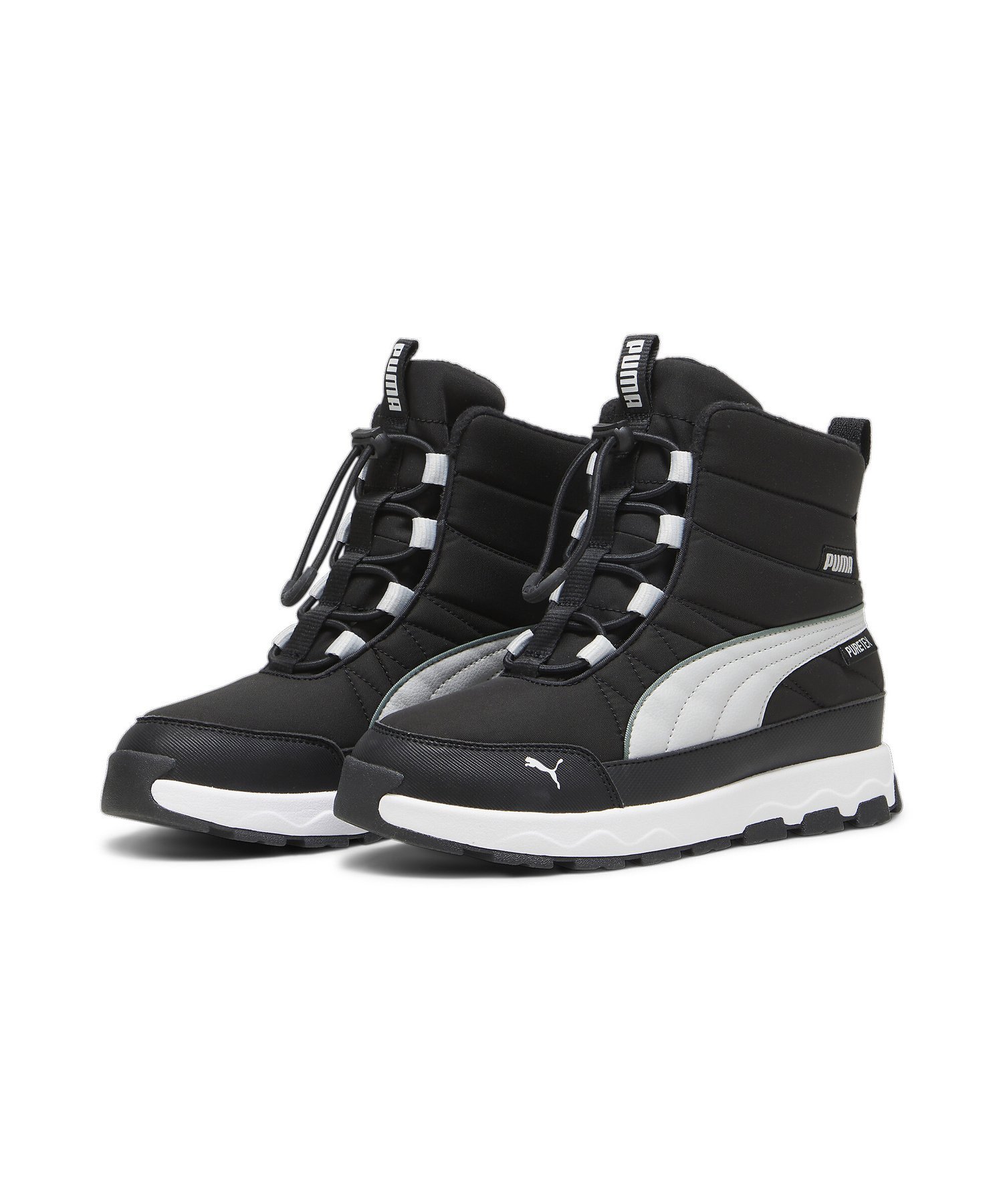 Детские бутсы Puma Evolve Puretex, размеры 22-25 см. Puma, PUMA Black-Ash — фото 2