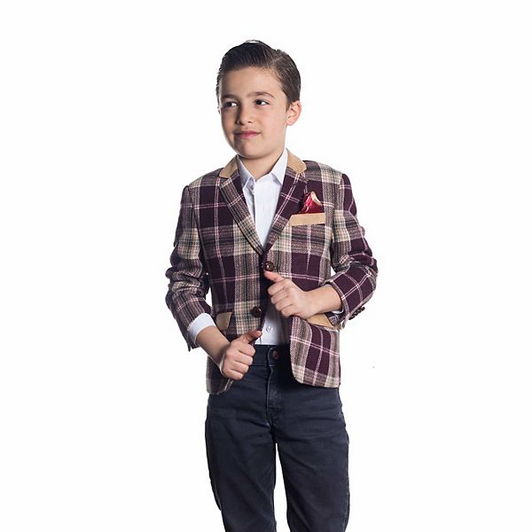 Мужской спортивный пиджак slim fit в клетку Elie Balleh