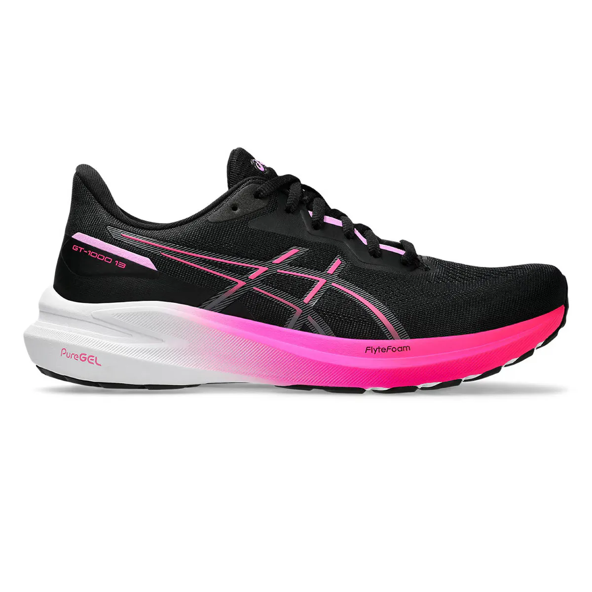 

Женская беговая обувь GT-1000 13 Asics, черный/розовый