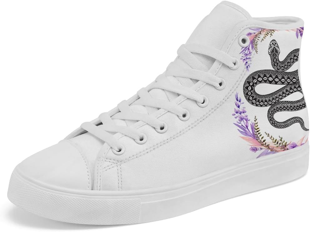 

Кеды Chebing Snake высокие на шнуровке из холщовой ткани, повседневная обувь для мужчин и женщин, белый