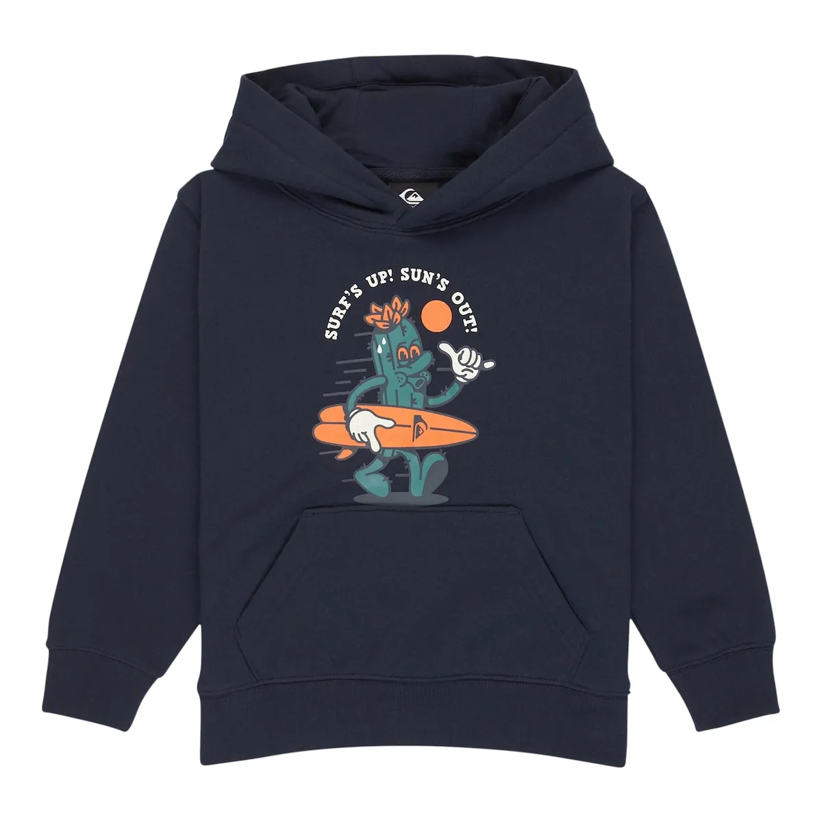 

Детская толстовка с принтом Quiksilver, темно-синий