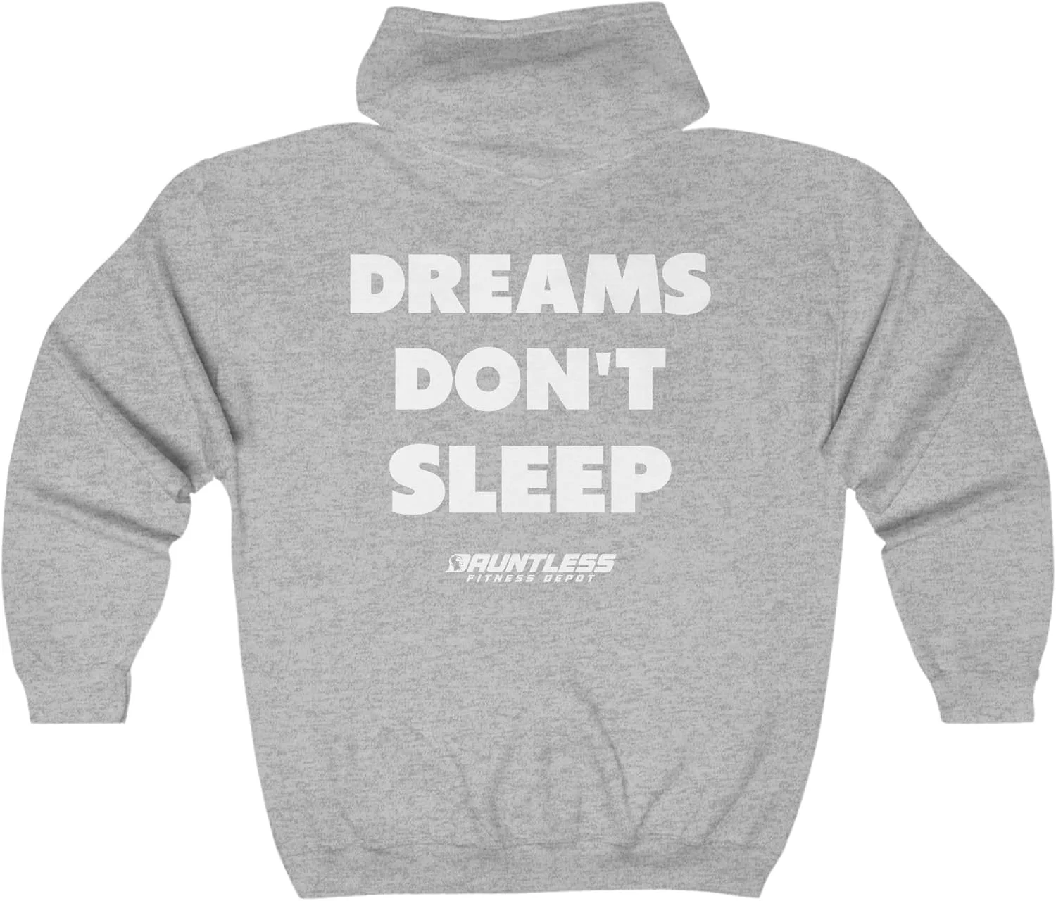 Толстовка Dreams Don't Sleep Fitness Goals с молнией