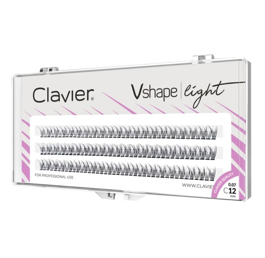 

Clavier Vshape light C 0.07, ресницы 12 мм
